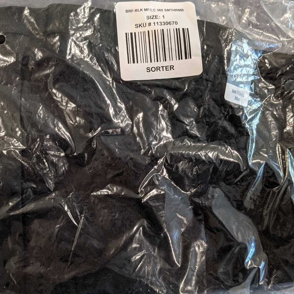 Torrid NWT Size 1 Black Microfiber 360° Smoothing Brief Panty